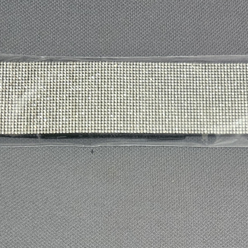 Women Rhinestone Blingy Crystal Wide Elastic Stretch Party Dress Belt, XL - Picture 3 of 5